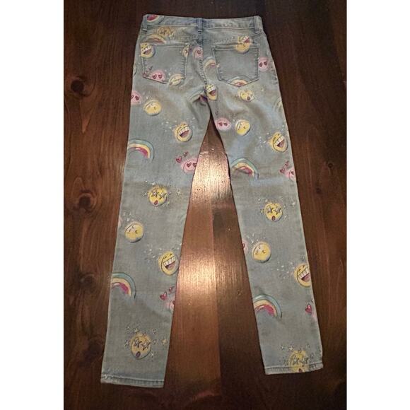 ⭐️ Gap Girls Blue Superdenim Emoji Jeans WIth Fantastiflex Regular Stretch 12 - Picture 8 of 10